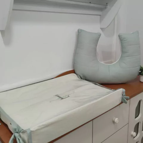 Kit Trocador Americano com Almofada Amamentação para Menino Personalizado Verde Malva
