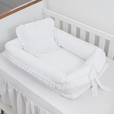 Ninho Redutor Moisés para Bebê Menino e Menina Comfort Clean Branco - comprar online