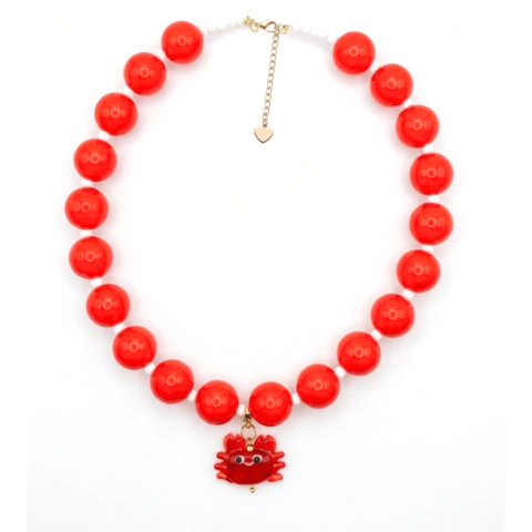 MAXI-COLLAR // CANGREJITO ROJO/BLANCO