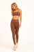 CONJUNTO FEMININO LEGGING E TOP - MARROM
