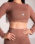 CROPPED MANGA LONGA - MARROM