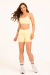 conjunto top + shorts forrado amarelo manteiga - URBATIVA