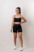 conjunto top + shorts forrado preto