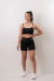 conjunto top + shorts forrado preto