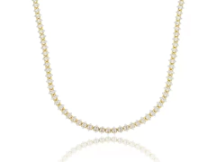Choker Riviera Zircônia Navete Cristal 32cm - Banho Ouro 18k