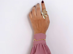 Anel de Folha Plissada - loja online