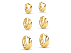 Brinco Argolinha Click Abaulada - You Semijoias