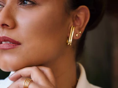 Brinco Ear Hook Duplo Filete na internet