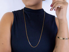 Colar Rabo de Rato Diamantado 70cm - comprar online