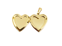 Colar Veneziana de Relicário Coração Liso 22mm - 45cm - comprar online