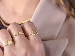 Anel de Coração Vazado - loja online