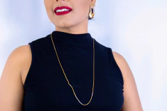 Colar Rabo de Rato Diamantado 70cm - You Semijoias