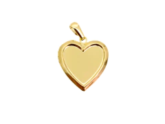 Colar Veneziana de Relicário Coração Liso 22mm - 45cm