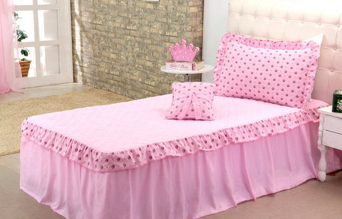 Kit Colcha Solteiro Infantil Princesa Rosa 03 Peças