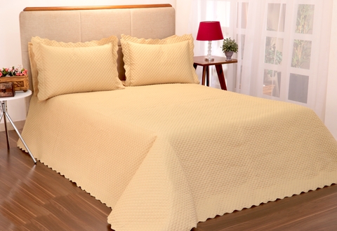 Kit Cobreleito Classic Queen 03 Pçs Avelã