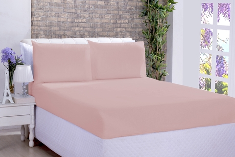 Jogo De Cama Lençol Microfibra King 03 Peças Rose