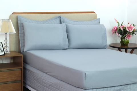 Jogo De Cama Lençol Microfibra King 03 Peças Cinza