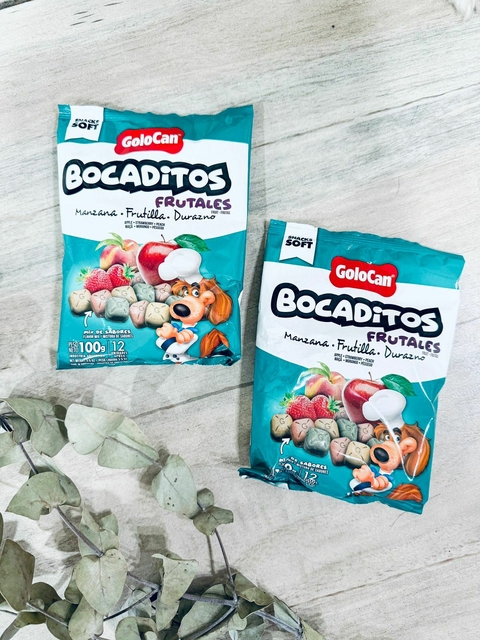 Bocaditos Golocan Snack Manzana, Frutilla & Durazno