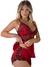 BABY DOLL VERMELHO COM PRETO - comprar online