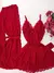 Imagem do KIT COMPLETO ROBE CAMISOLA CALCINHA RENDA BICOLOR
