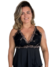 BABY DOLL PRETO COM BICOLOR CHANTILLY na internet