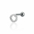 Piercing Circulo Cravejado em Prata 925 - comprar online