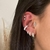 Piercing conch duplo cravejado em prata 925 - Prata Express Joias