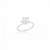 Anel estilo solitário pérola com zircônias em prata - comprar online