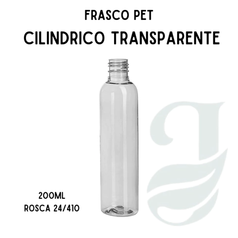 FRASCO PET 200ml R.24/410 CILIN TRANSP