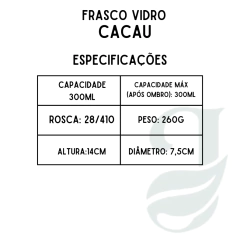 FRASCO VD 300ml R.28/410 CACAU CARAMELO - comprar online