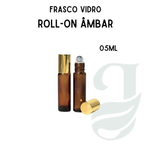 FRASCO VD 05ml ROLLON ÂMBAR