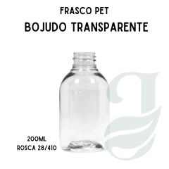 FRASCO PET 200ml R.28/410 BOJUDO TRANSP