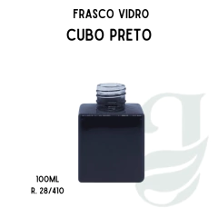 FRASCO VD 100ml R.28/410 CUBO PRETO