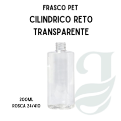 FRASCO PET 200ml R.24/410 CILIN RETO TRANSP
