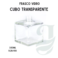 FRASCO VD 350ml R.28/410 CUBO TRANSP