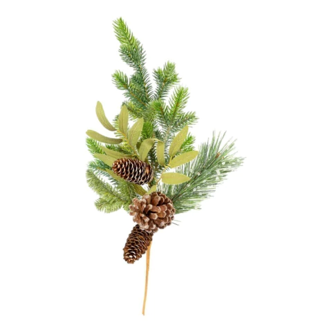 Galho de Folhagens e Pinhas