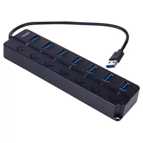 Hub USB Noga NGH-46 Expansor de 7 Puertos USB 3.0 con Interruptores Individuales - comprar online