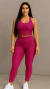 Conjunto Top Nadador Cruzado e Legging 4D Poliamida Esportivo na internet