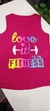 Regata Feminina Frases Academia Moda Fitness Treinos