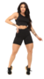 Conjunto Short e Cropd Regata Canelado Poliéster