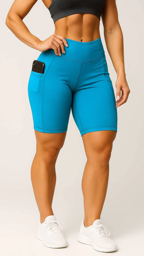 Bermuda Ciclista com Bolso Lateral Moda Fitness Treinos - comprar online