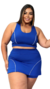 Conjunto Short Saia e Top Viés Plus Size Moda Fitness na internet