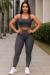 Conjunto Top Nadador Cruzado e Legging 4D Poliamida Esportivo - comprar online