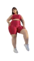 Conjunto Feminino Bermuda e Top 3D Plus Size Moda Fitness - loja online