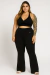 Calça Flare Cintura Alta Compressão Plus Size Poliamida - comprar online