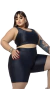 Conjunto Feminino Bermuda e Top 3D Plus Size Moda Fitness - Fite Estilo