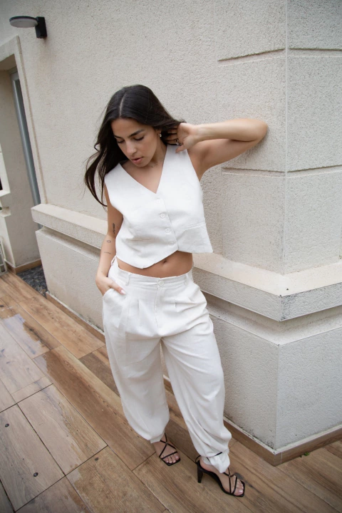 CHALECO MATILDA BLANCO - comprar online