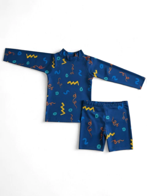 CONJUNTO CONFETTI AZUL FILTRO UV50 - comprar online