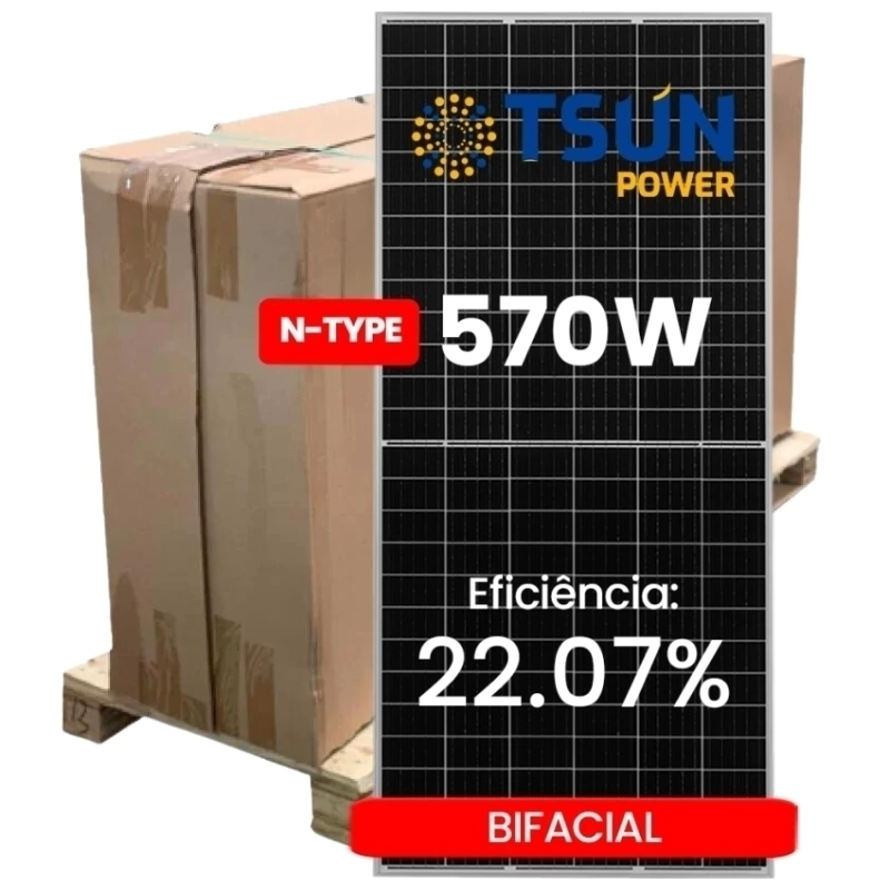 Painel Solar 570W TSUN - Pallet 37 Unidades