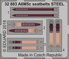 Cintos A6M5c Zero 1/32 - Photo-Etch STEEL 32883